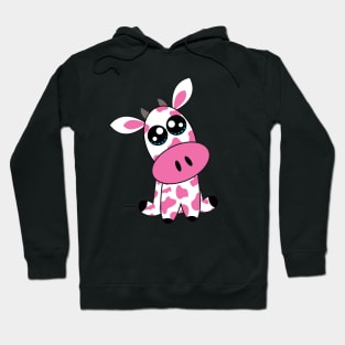 💗 🐄 Strawberry Cow - pink Hoodie